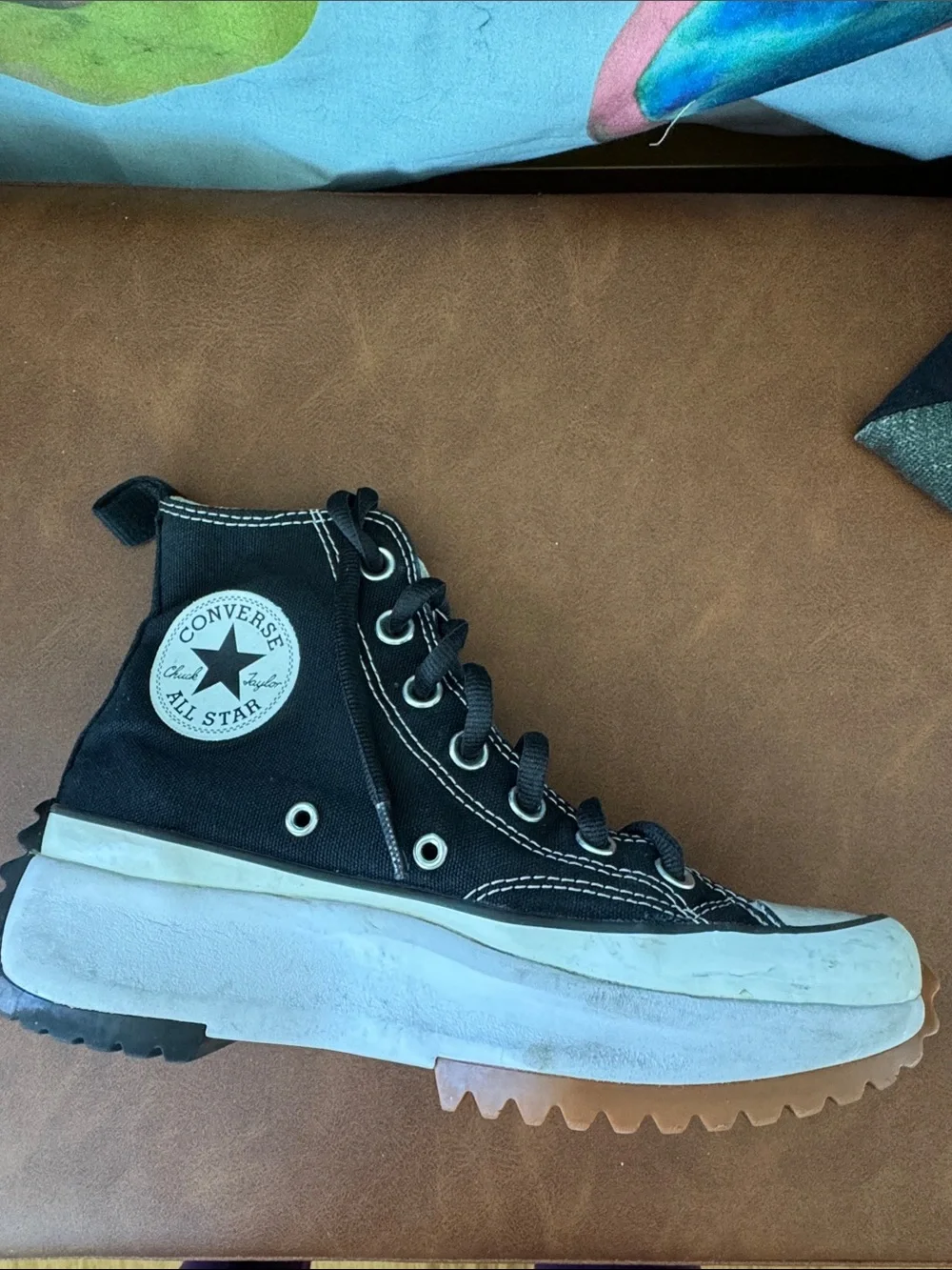 Converse Black High-Top Platform Lug Sole Sneaker